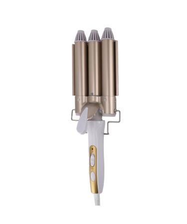 25mm 3 Barrel Curling Iron Wand Adjustable Temperature Hair Waver Curler ABS for Fluffy and Wavy Hairstyle