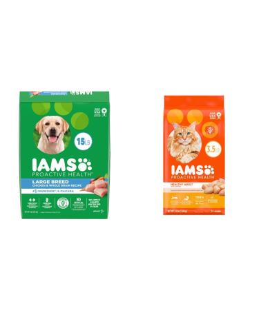 IAMS Proactive Health Dog Food and Dry Cat Food Bundle Dog Food + Cat Food 3.5 lb. 6.80 kg (Pack of 1)