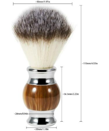 Shaving Brush 3 Pack for Men | Resin Handle Barber Shop Set - Brown - Buy Online on SooperMarket.com