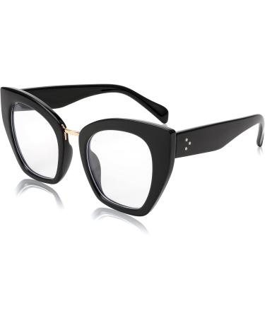 FEISEDY Oversized Blue Light Blocking Glasses for Women - Retro Cateye Computer Glasses B4107 - Black 65cm - Shop Internationally - Buy Online on SooperMarket.com