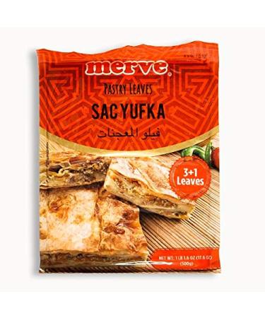Merve Turkish Pastry Leaves, Sac Yufka, 500g, 3+1 leaves
