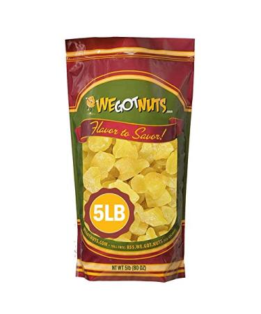 We Got Nuts Dried Pineapple Chunks  Freshly Packed Pineapple In A Perfectly Sealed Bag  Healthy Snack Full Of Vitamins Minerals Antioxidants Fibers & Enzymes  Kosher Certified Dried Fruit (5lb)