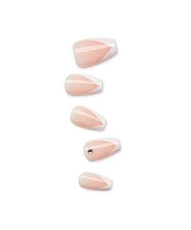KISS imPRESS So French Press-On Manicure Nail Kit | PureFit Technology | Medium Length Nails | Includes Prep Pad, Mini Nail File, Cuticle Stick | 30 Fake Nails - Buy Online on SooperMarket.com