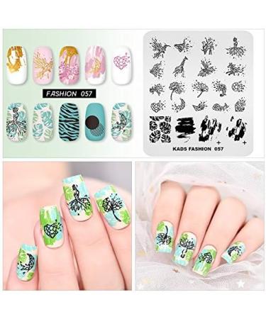 Alexnailart Nail Art Stamping Plates Image Template Broken Geometry Graphics Leaf Pattern Design Stamper Nail Art DIY Print Manicure Nail Art Stencil Tools FA057 - Buy Online on SooperMarket.com