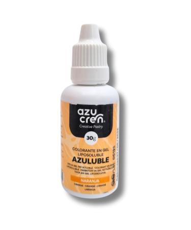 Azucren Oil Based Food Gel Colouring Orange Ideal for Chocolate Buttercream and Cream 30 G