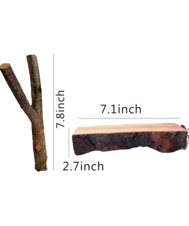 Natural Wood Fork Bird Perch Stand Toys | 3PCS Bird Cage Accessories for Budgies, Cockatiels, Conure | Platform for Lovebirds, Hamster, Rat - Buy Online on SooperMarket.com