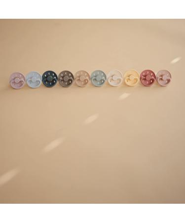 Frigg Moon Baby Pacifier 2-Pack | Natural Rubber BPA-Free | Made in Denmark | Powder Blue/Slate (0-6 Months) - Buy Online on SooperMarket.com