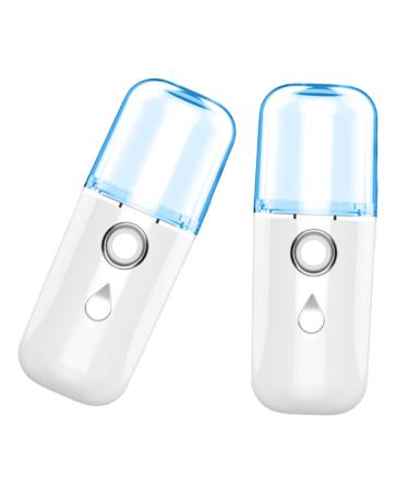 CANIGHT Nano Water Replenishing Instrument USB Charged Humidifier Hand Held Steamer Hydrator White Plastic