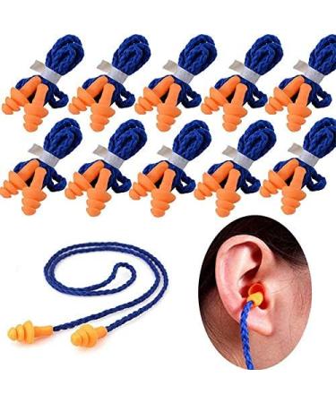 Binifub 100 Pairs Individually Wrapped Soft Silicone Corded Ear Plugs Reusable Hearing Protection Rubber Earplugs - Buy Online on SooperMarket.com