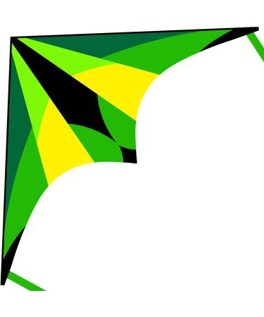 Laruita Delta Kite for Kids & Adults,Beginner Kites for Kids Age 4-8 ,Easy to Fly Kite,Comes with 300ft String Kite Handle Green