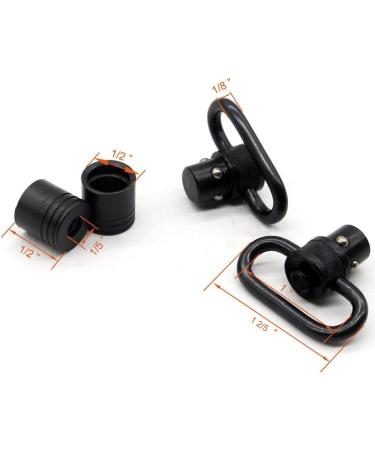 Tourbon 1 Quick Release Sling Mount Push Button QD Rifle Swivel - Black Pack of 2 | International Shipping Available - Buy Online on SooperMarket.com