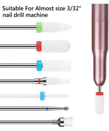 YHTSPORT 8Pcs Ceramic Nail Drill Bits - Nail Removal for Acrylic & Gel Nails - Cuticle Scissors & Curved Nail Bits for Electric Nail Files - Buy Online on SooperMarket.com