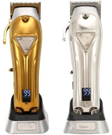 MAYIT Gold Hair Clippers for Men - High Power Electric Salon Clipper with Digital Display & Base Charging - Buy Online on SooperMarket.com