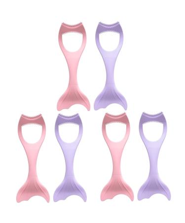 MAGICLULU 6 Pcs Mascara Brush Eyeshadow Makeup Gadgets Silicone Eyeliner Girl Guide