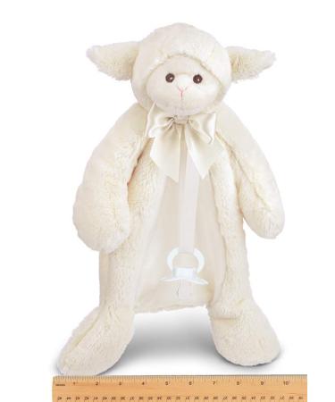 Bearington Baby Lamby Pacifier Pet Plush Stuffed Animal Lovie 15 Inch - White Lamb - Paci Holder Included - Buy Online on SooperMarket.com