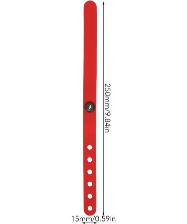 Saluaqui 2 Pack Anti-Static Wireless Negative Ion Bracelets - Washable Silicone Sports Wristbands (Red) - Buy Online on SooperMarket.com