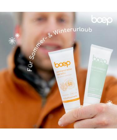 Boep Sunscreen Sensitive LSF 50 | Mineral Sun Protection for Babies Children & Adults | Vegan Natural Cosmetics | Face & Body SPF | 50ml - Buy Online on SooperMarket.com