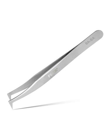 Volume Eyelash Extension Tweezers - FEITA Professional Precision Tweezers with Angled Pointed Tip and L-Shape