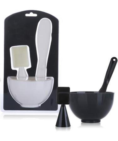 3 in 1 Mask Bowl Set - Spatula & Measuring Cup for DIY Skin Care | Plastic Facemask Applicator Kit for Women & Girls - Random Colors - Buy Online on SooperMarket.com