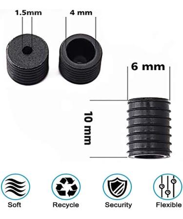 Black Adjustable Silicone Cord Locks - 100PCS | For Fixed and Removable Masks | Anti-Slip Rope Locks | Elastic Buckle Accessories - Buy Online on SooperMarket.com
