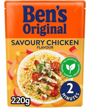 Savoury Chicken Microwave Rice 220g x2 & Spicy Mexican Microwave Rice 220g x2-Bundle Consisting of Ben's Original Microwave Rice x4 Pack - Buy Online on SooperMarket.com