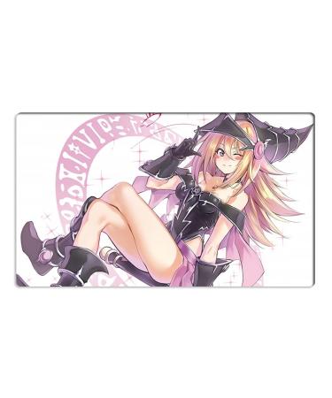 Mlikemat New Playmat Dark Magician Girl TCG CCG Trading Card Game Mat Pad No Zones + Free Bag (ZD014-969-K)