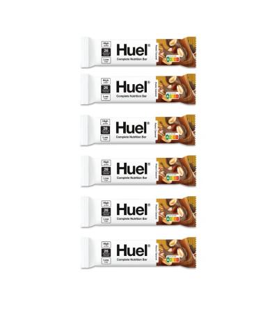 6 x 51g Nutrition Peanut Caramel Breakfast Snack Bar Low Sugar 26 Calorie Lunch Food Ready Meal