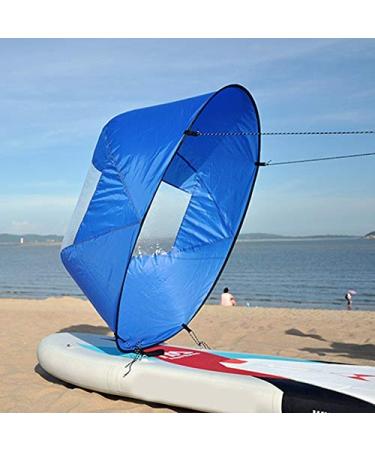 Lixada Kayak Sails 42 inches Foldable Kayak Boat Windsurfing Sails Ultralight Summer Surfing Wind Paddle Sail Durable Downwind Sail Kit Instant Popup Kayak Wind Sail Kayak Paddle Board Accessories Blue