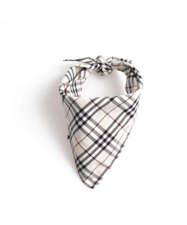 UANOU Dog Bandanas Triangle Bibs Cotton Scarf Red Plaid Printed For Puppy Small And Medium Pet Supplies S Gray