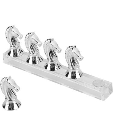 Glomora Nail Stand Horse Head Nail Tip Practice Rack Magnet Adsorption False Nail Display Support Holders for False Nail Tip Manicure Tool Home and Salon Use (Silver) - Buy Online on SooperMarket.com