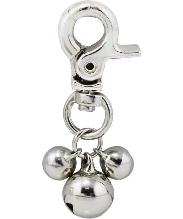 ICEBLUEOR 2Pcs Pet Products Charm Triple Bell Pendant for Dog Cat Collar Decoration and Training (Natural color)