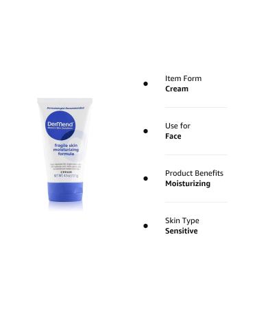 DerMend Fragile Skin Moisturizing Cream 4.5oz Tube - Pack of 2 | Hydrating Skin Treatment - Buy Online on SooperMarket.com