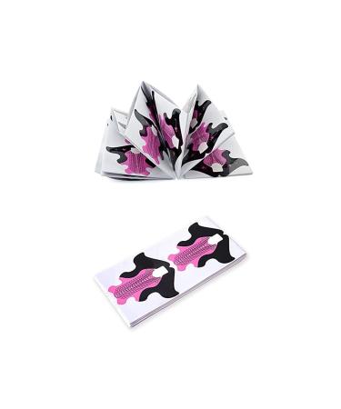 100pcs Long French DIY Nail Extension Paper Sticker | Fish Pattern Pink UV Gel Form Guide Stickers - Buy Online on SooperMarket.com