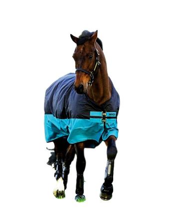 Horseware Mio T/O Lite Turnout Rug waterproof Black/Turq & Black HW 20 130cm