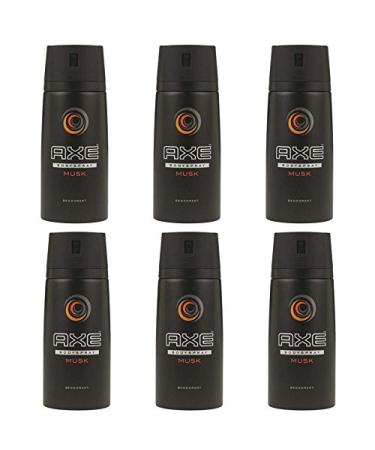 6 Pack Axe Musk Men's Deodorant Body Spray 150ml (5.07 oz)