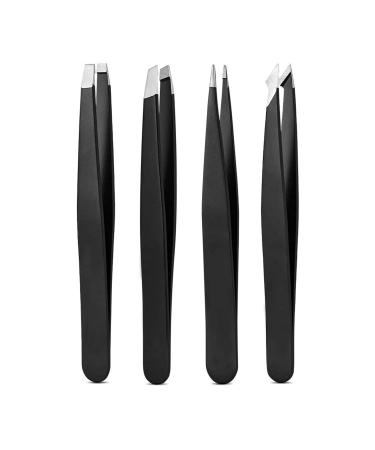 Derlaier Tweezers Set  High Precision Stainless Steel Eyebrow Tweezers for Facial Hair  Inward Growing Hair and Splinter Remover Derlaier-111 Tweezers-1