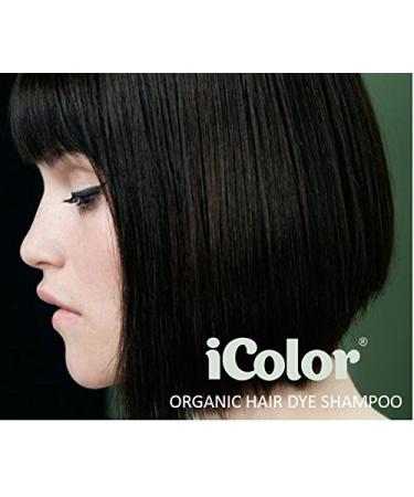 iColor Organic Hair Dye Shampoo - 10 Sachets (Black 25ml) | Permanent Easy DIY Hair Color in 5-15 Minutes - Buy Online on SooperMarket.com