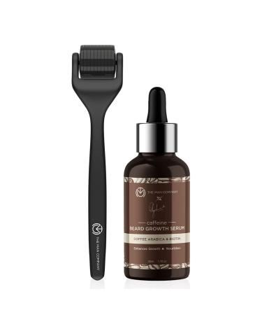 The Man Company Bart Booster duo |Dermaroller + Kaffein Bart growth serum |Activated hair follicle |Accelerates beard growth fuller and thicker beard |Improved stained beard