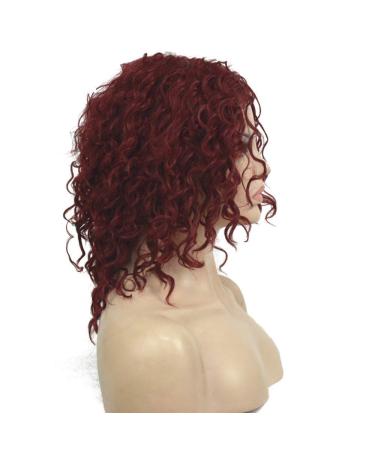 SHIYID Women's Medium Kinky Curly Red Wig - Natural Synthetic Full Wig for African American Style - Buy Online on SooperMarket.com