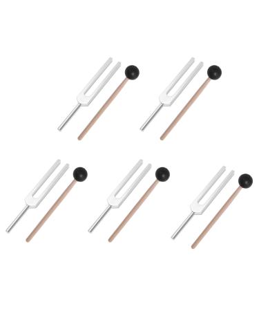 VENEKA 5X Tuning Fork Chakra Hammer Ball Diagnostic 528HZ with Mallet Set Nervous System Testing Tuning Fork Health Care