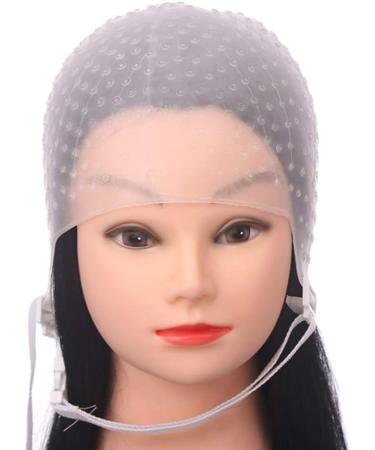 FRCOLOR Silicone Highlight Cap for Women - Hair Coloring Dye Tool with Needle - Buy Online on SooperMarket.com