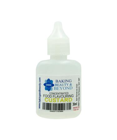 Baking Beauty and Beyond Concentrated Food Flavouring Oil - Dozen of Professional Quality Food Grade Flavouring Oil for Candy Making Baking Cooking Lip Balm and Lip Gloss - Custard (30ml)