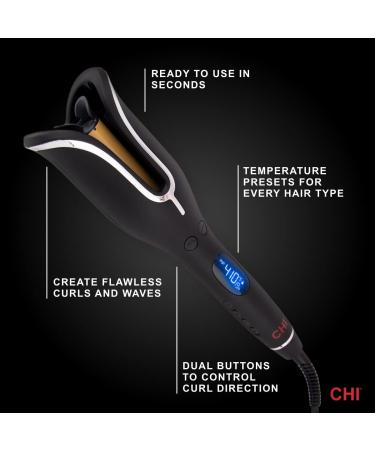 CHI Spin N Curl Curling Iron & Chi Silk Infusion Kit - Black | Packaging May Vary - Buy Online on SooperMarket.com