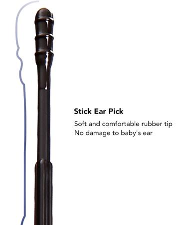 Portable Black Ear Wax Remover Tool Stick - 100pcs | Safe 360 Degree Cleaning for Baby & Travel - Buy Online on SooperMarket.com