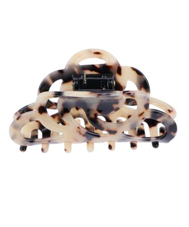 F fityle women vintage hair gripper made of acrylic hair clip hair clip hair claw hairpise hair -to -hair hair claw clasp chewing jewelry leopard