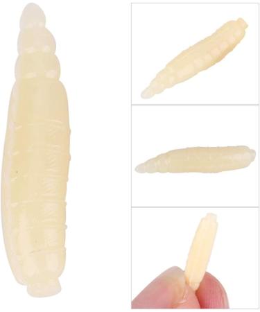 SUNGOOYUE 200pcs Artificial Maggots Grub Soft Fishing Lures - Lifelike 17mm Worms for Ultimate Fishing Success - Buy Online on SooperMarket.com