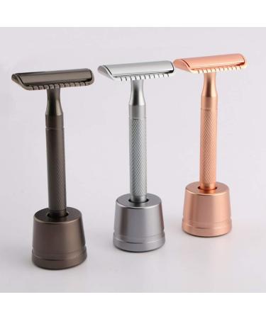 Oikabio Shaver Stand - Alloy Regular Razor Holder in Silver | International Shipping Available - Buy Online on SooperMarket.com