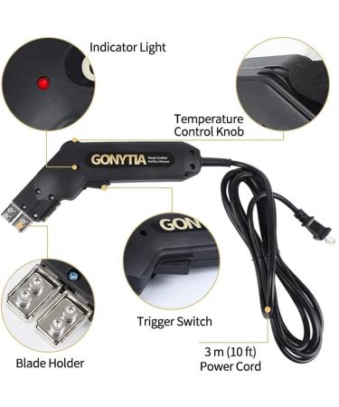 Gonytia GT-1 Hot Knife Foam Cutter Pro - Electric Styrofoam Cutting Tool Kit with 3 Blades & Accessories - Buy Online on SooperMarket.com