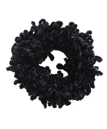 Black Silk Scrunchies Hair Scrunchies for Girls Volumising Scrunchie Big Hair Ties Elastic Hairbands Hair Headwear Black