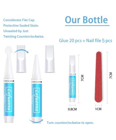 Lofuanna Nail Glue for Acrylic and Press On Nails - Professional, Strong, and Long Lasting Bond - 20 PCS Nail Tech Supplies - Buy Online on SooperMarket.com